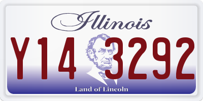 IL license plate Y143292