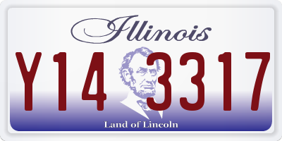 IL license plate Y143317