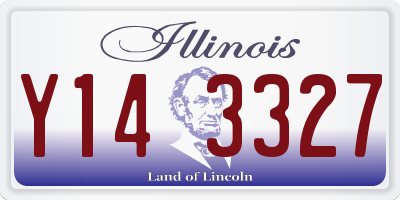 IL license plate Y143327