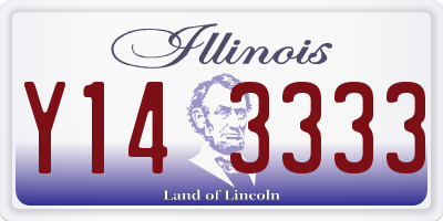 IL license plate Y143333