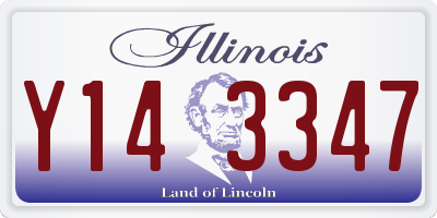 IL license plate Y143347