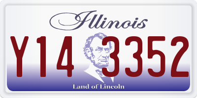 IL license plate Y143352