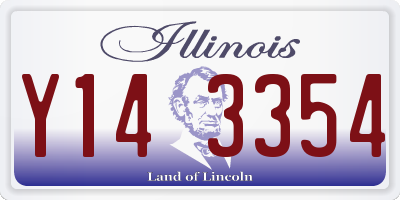 IL license plate Y143354
