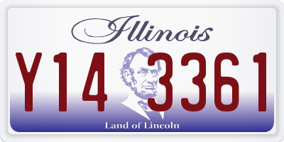 IL license plate Y143361