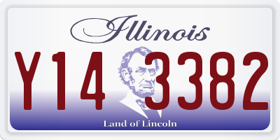 IL license plate Y143382