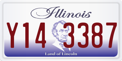 IL license plate Y143387