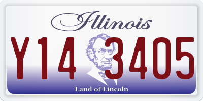 IL license plate Y143405