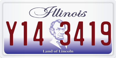 IL license plate Y143419