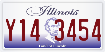IL license plate Y143454