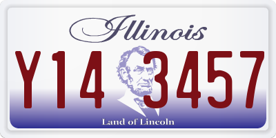 IL license plate Y143457