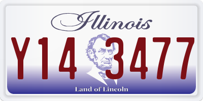 IL license plate Y143477