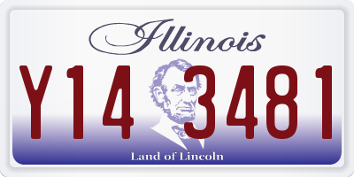 IL license plate Y143481