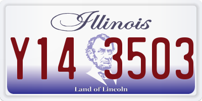 IL license plate Y143503
