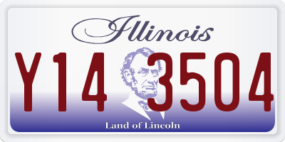 IL license plate Y143504