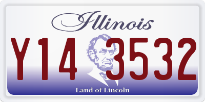 IL license plate Y143532