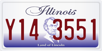 IL license plate Y143551