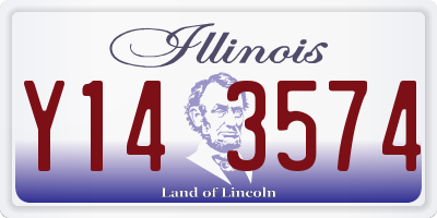 IL license plate Y143574
