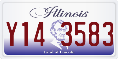 IL license plate Y143583