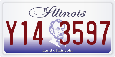 IL license plate Y143597
