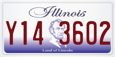 IL license plate Y143602