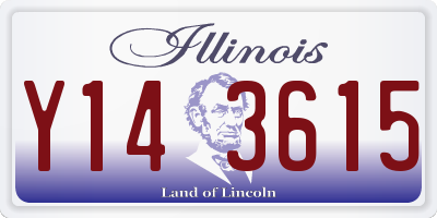 IL license plate Y143615