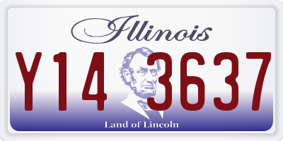 IL license plate Y143637