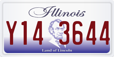 IL license plate Y143644