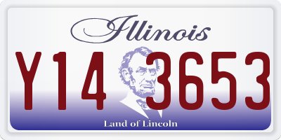 IL license plate Y143653