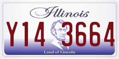 IL license plate Y143664
