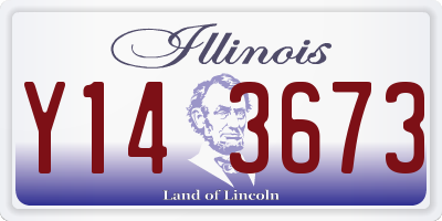 IL license plate Y143673