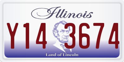 IL license plate Y143674