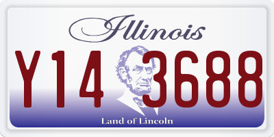 IL license plate Y143688
