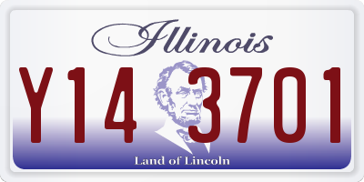 IL license plate Y143701
