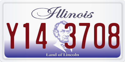 IL license plate Y143708