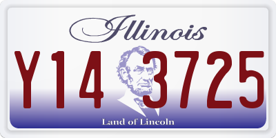 IL license plate Y143725