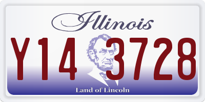 IL license plate Y143728