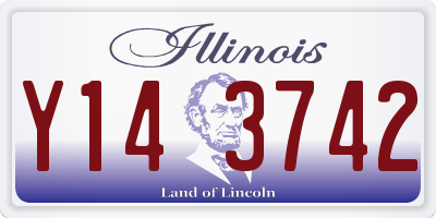 IL license plate Y143742