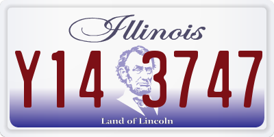 IL license plate Y143747