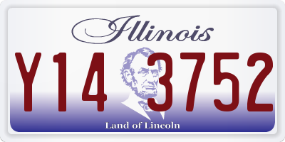IL license plate Y143752