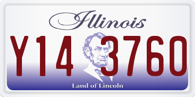 IL license plate Y143760