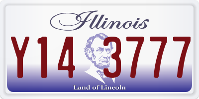 IL license plate Y143777