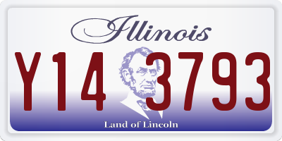 IL license plate Y143793