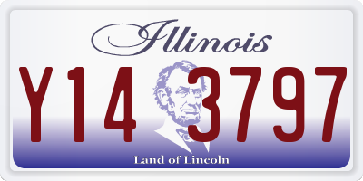 IL license plate Y143797