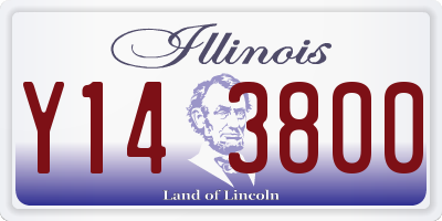 IL license plate Y143800
