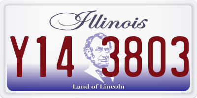 IL license plate Y143803