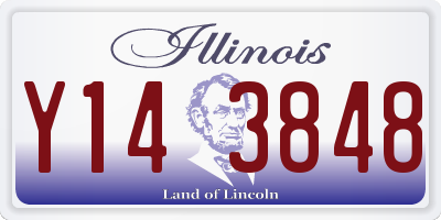 IL license plate Y143848