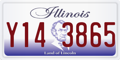 IL license plate Y143865