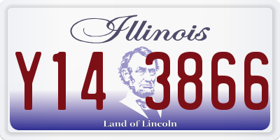 IL license plate Y143866