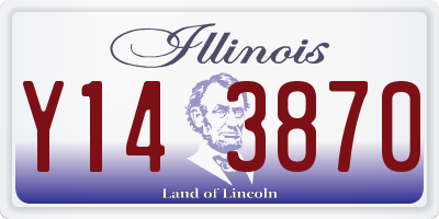 IL license plate Y143870
