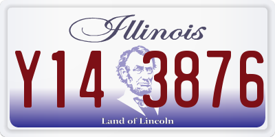 IL license plate Y143876